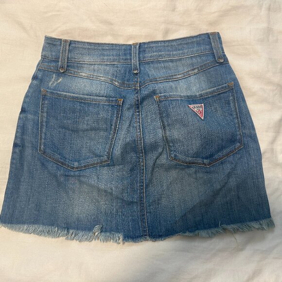 GUESS Denim Button-Up Mini Skirt - Picture 2 of 4